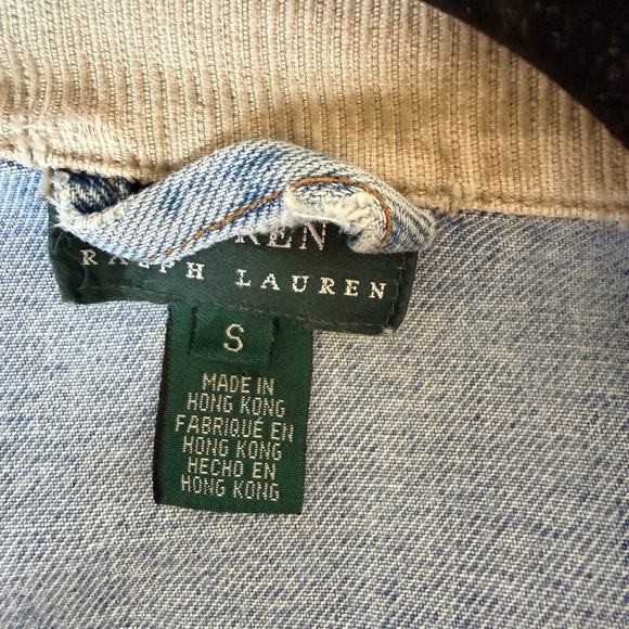 Ralph Lauren Blue Denim jacket with Beige corduroy collar - Picture 7 of 7